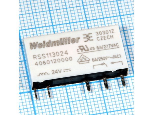 Реле 24VDC RSS113024 24VDC-REL1U 1C 6A/250VAC