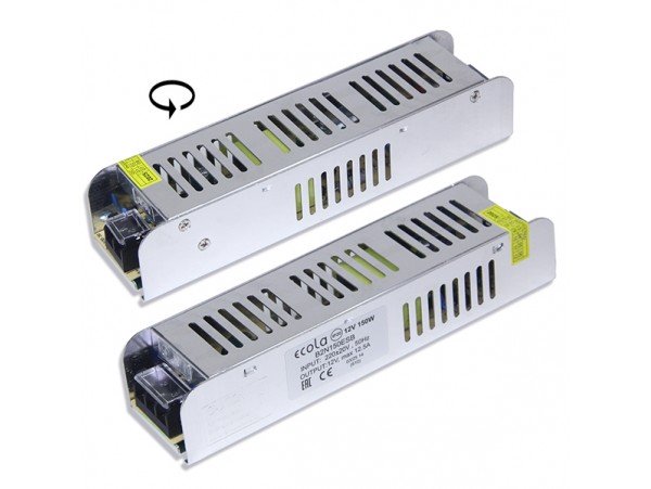 БП LED 12V 12,5A 150W IP20 200x58x38 Ecola
