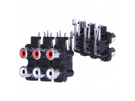 RS-607 (RCA-607) гнездо на плату 3х2