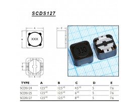 SCDS127T-330M-N Дросс. 33мкГн/3А
