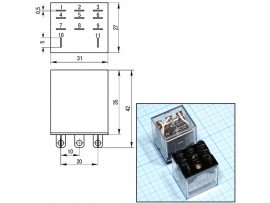 РЭК77/3 12VDC 10A/230V Реле