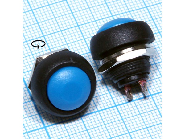 PBS-33 250V/1A off-(on) NO синяя кнопка