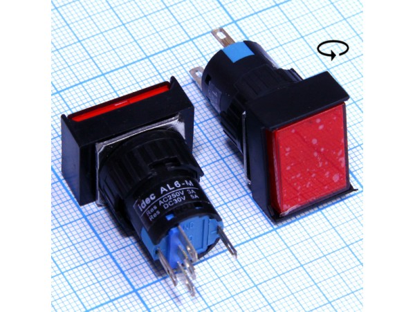 AL6-M12V 12V/5A on-(on) красная кнопка