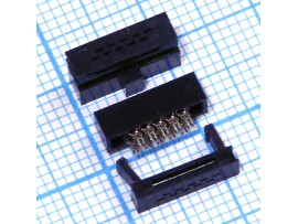IDC1.27-10 (шаг 1,27x1,27) розетка 10к.(2х5)на шлейф