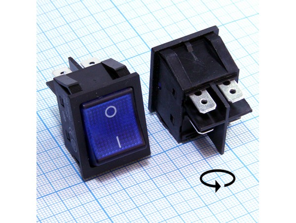 KCD4-201N-B 250V/30A on-off синий переключатель