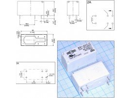 Реле 12VDC 881-2AC-C 10A277VAC 8A/250V