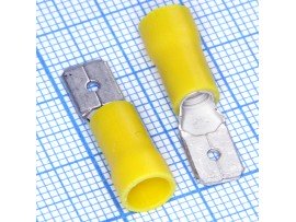 Нож.6,3х0,8 вилка TAI-5,5M желтая изолированная 4,0-6,0