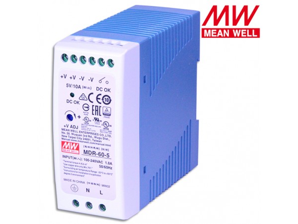 БП 5V10A на DIN рейку MDR-60-5 Блок питания