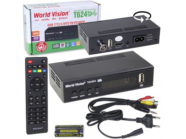World Vision T624D4 ресивер кабельный DVB-C, DVB-T2