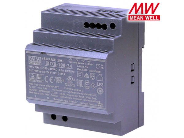 БП 24V3,83А на DIN рейку HDR-100-24 Блок питания