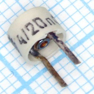 КТ4-25В-100В-4/20пФ Конденсатор подстроечный