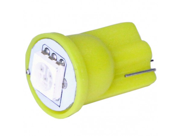 T10 1yellow  5050 smd 140° LED лампа