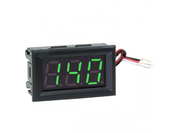 Вольтметр в корпусе 0-100V зеленый