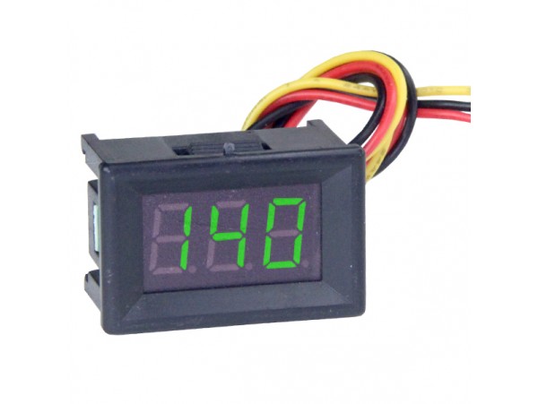 Вольтметр в корпусе 0-100V зеленый