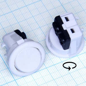 Выключатель врезной мебельный 250V/6A on-off  белый