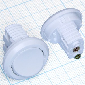 Выключатель врезной мебельный 250V/10A on-off  белый