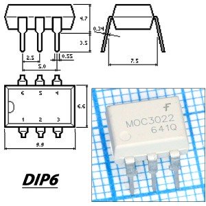 MOC3022 Оптопара