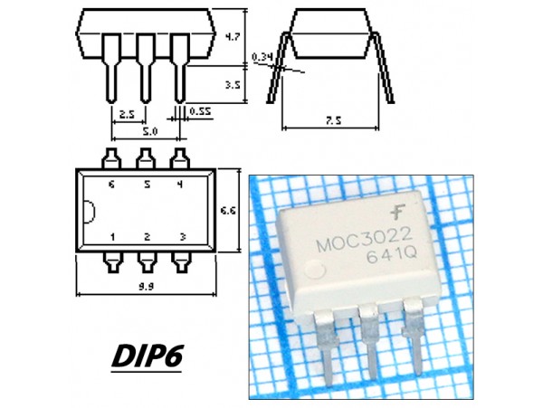 MOC3022 Оптопара