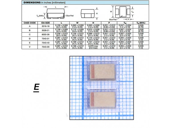 Конд.330/10V тант. E