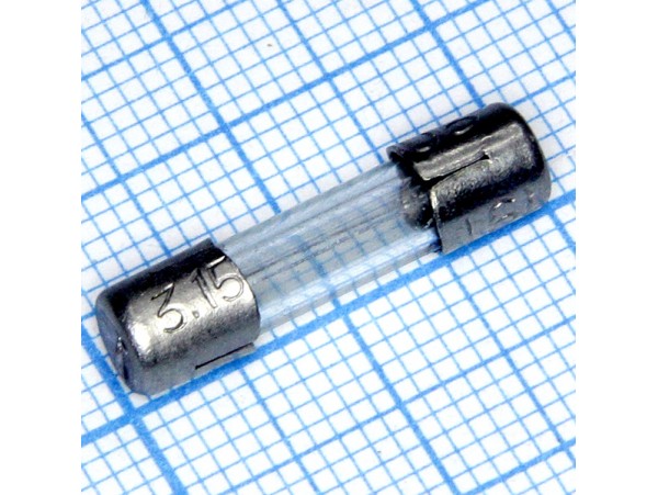 Пред.3,15А(d=5;L=20) 250V ВПТ19 стекло
