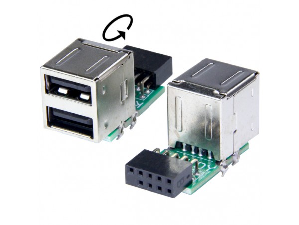 Переходник PBD-10 => 2x гн.USB 2.0