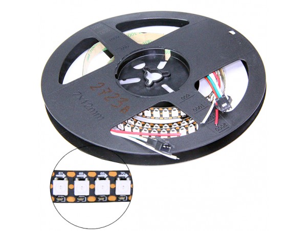 Лента SPI 5V 18W/m 144 led/m 5050 RGB WS2812B IP20