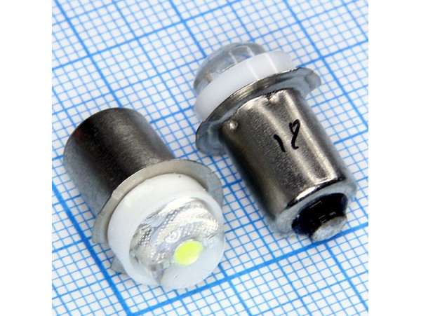 Лампа 18V 0,5W P13.5S 6000K LED