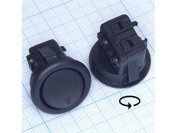 Выключатель врезной мебельный 250V/6A on-off черный