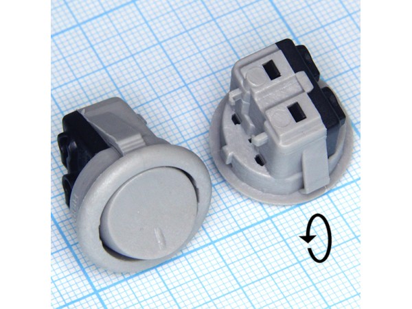 Выключатель врезной мебельный 250V/6A on-off серый