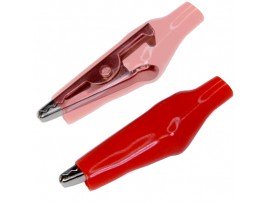8-0025 red зажим Крокодил красный, 25мм