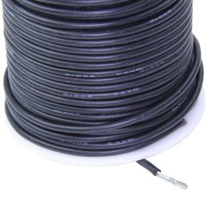 Провод 18AWG черный высокотемпературный силикон