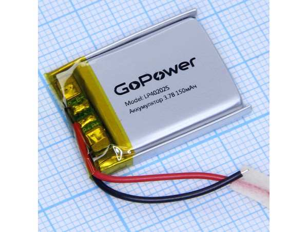 LP402025-PCB-LD Аккумулятор 3,7V 150mAh Li-POL