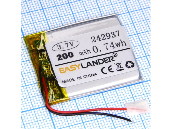 LP242937PCM-LD акк. 3,7V 200mAh
