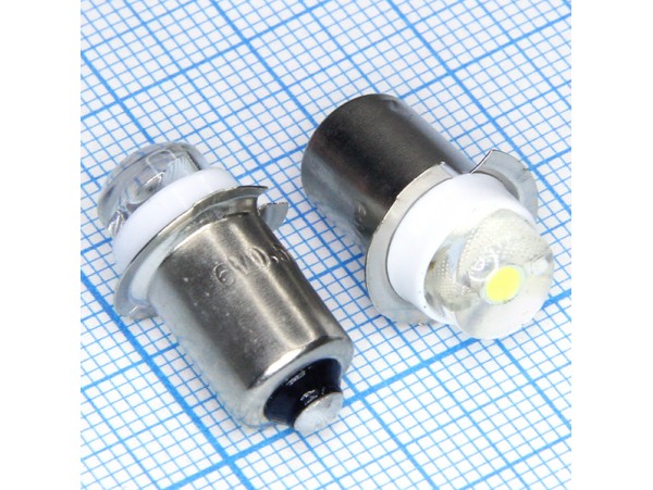 Лампа 6V P13.5s LED белая