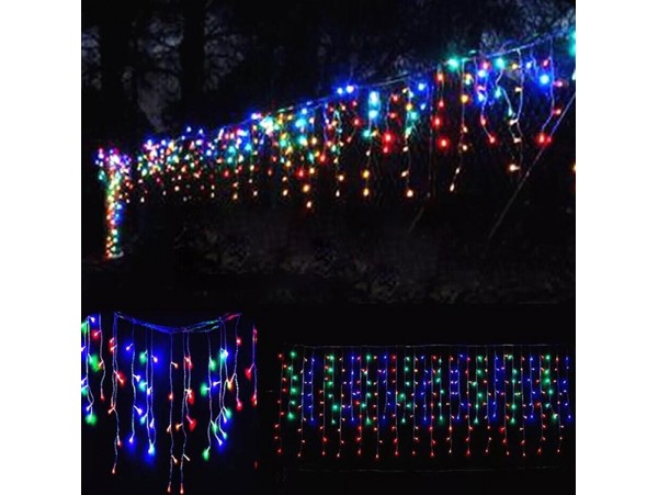 Гирлянда-бахрома 80LED RGB 3х0,5м Ecola