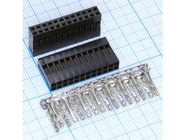 BLD-24 2,54 розетка 24к.(2х12) на каб.