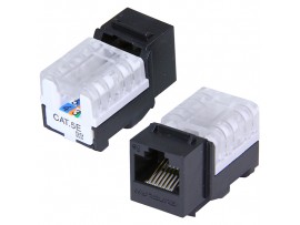 16H-U5-02BL модуль розеточный RJ45 5e, 90°, черный