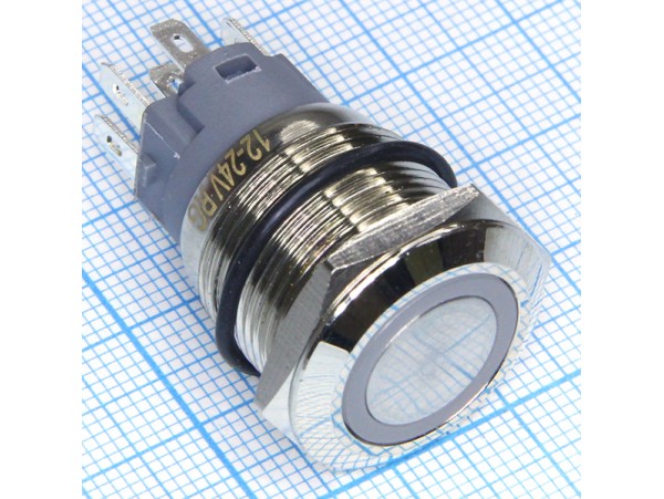 GQ19-W1 12V/5A on-on красная-зелёная кнопка