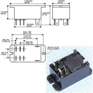 Реле 12VDC T92P7D22-12 2A 40A/240VAC