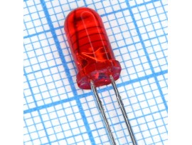 LED L-1593IT светодиод красный d=5мм, 80 мКд