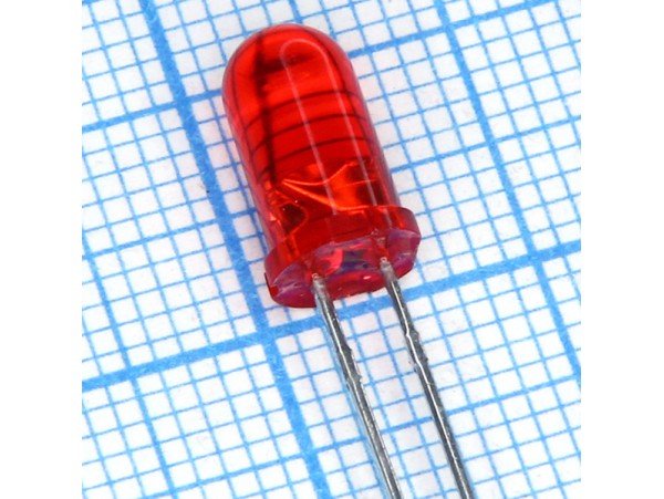 LED L-1593IT светодиод красный d=5мм, 80 мКд