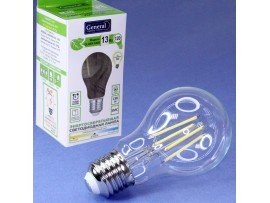 Лампа 220V 13W E27 4500K LED A60 прозр.филам. General