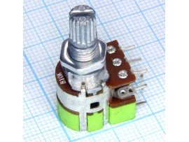 Резистор 2х10к с выключателем WH9015-2 W/S B10K