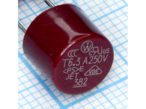 Пред.6,3А/250V (d=8;h=7) ZH101