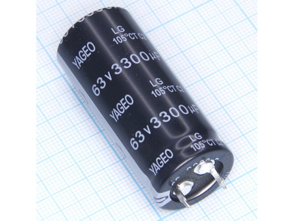 Конд.3300/63V 2250 +105°C YAGEO