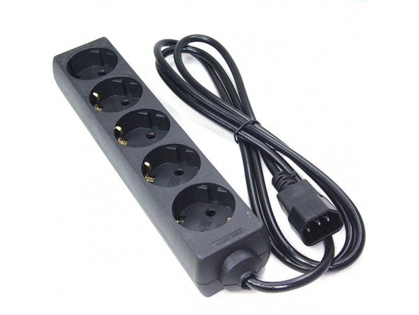 Удлин.5 роз.сет. 1,8 м 10А, вилка IEC-320 C14 для ИБП