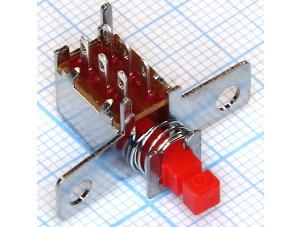 PW25  кнопка с фиксацией (PS22F68Y) на плату