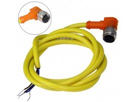 Розетка M12-4F угловая с индикацией, кабель1м C20L1,0.5