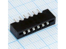 FB-6 (2,54) Розетка 6к.на плату под шлейф DS1020-06ST1D
