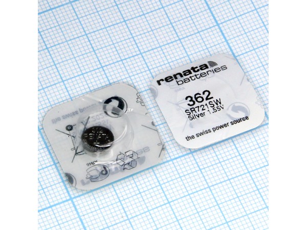 Элемент питания 1,55V SR721SW (362) RENATA